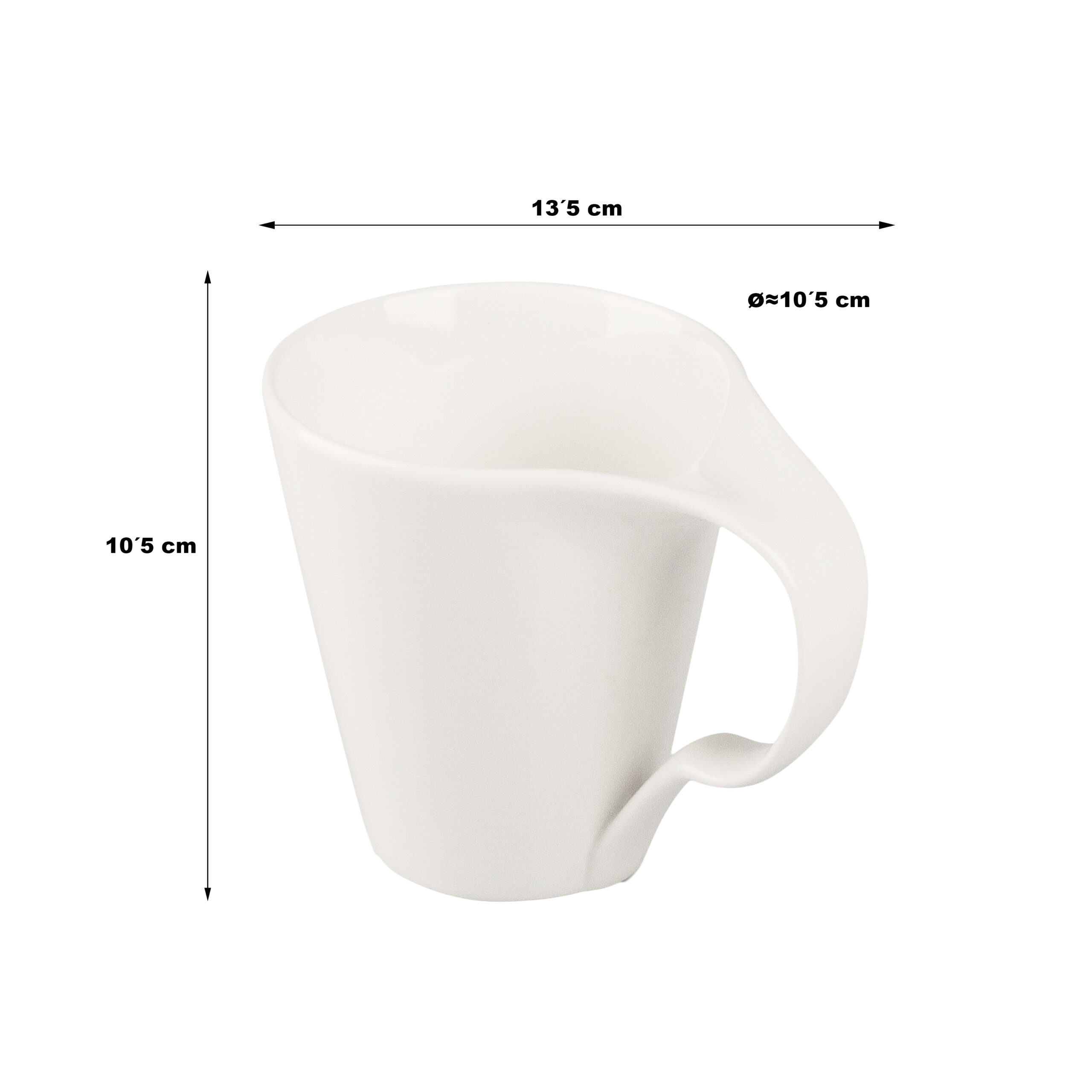 Taza Mug infusiones con tapa porcelana Blanco Duoma27 cl. B'GHEST 01170200  (6 unidades)